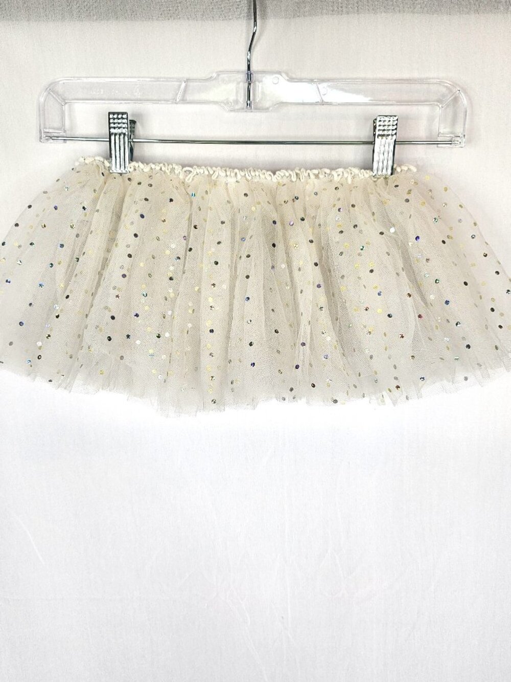Danskin | White Sequin Tutu Skirt | Ballet Dance Costume | Girls M/L